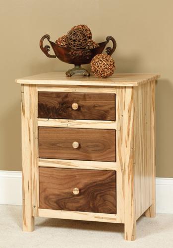 Cornwell Nightstand with 3 drawers, two-toned