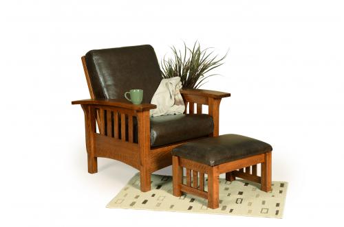 Classic Mission Morris Chair and Ottoman