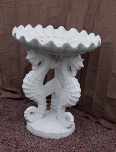 Clamshell Bowl, Seahorse Base - available in small, medium, and large