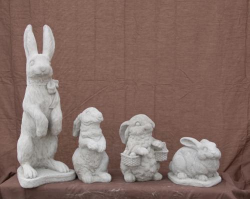 Thumper Rabbit - Rabbit Standing Ears Back, Bunny with Basket, Detailed Medium Rabbit