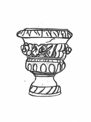 Rose Vase - small, 16" diameter, 17 1/2" high