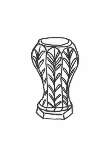 Vase - 6" diameter, 10 1/2" high