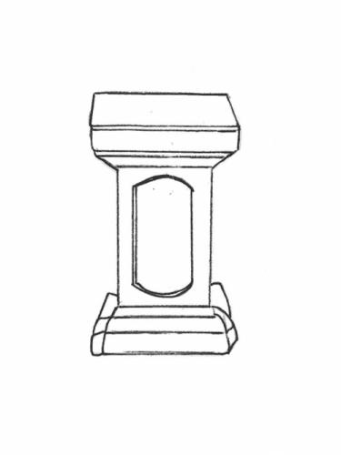 Colonial Pedestal - 14" high 