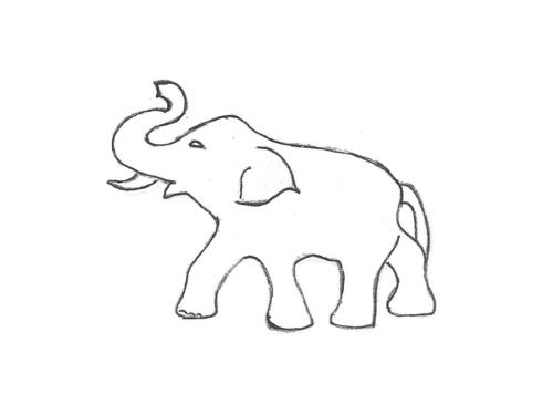Elephant - 29" long, 22" high