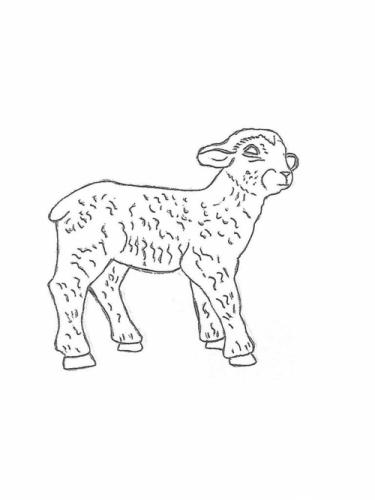 Lamb Standing - 12" long