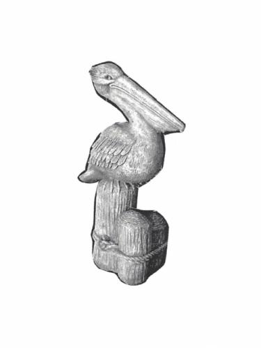 Pelican with Piling - 22" high 