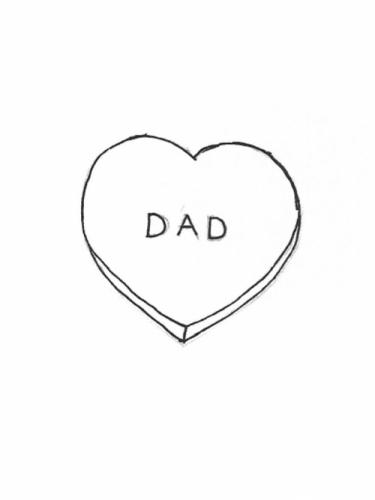 Dad Heart Stone - 18"