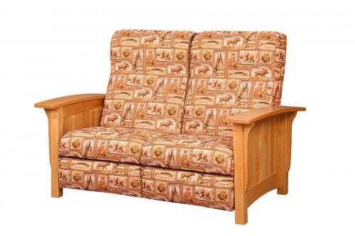 Paneled Mission Recliner Love Seat