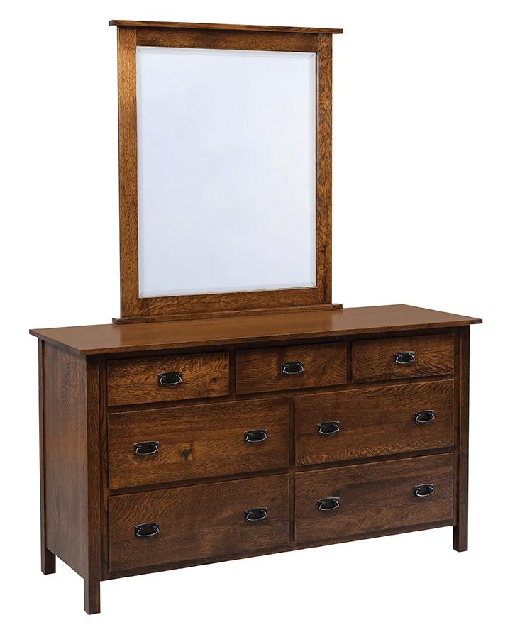 Elkins Low Dresser with mirror