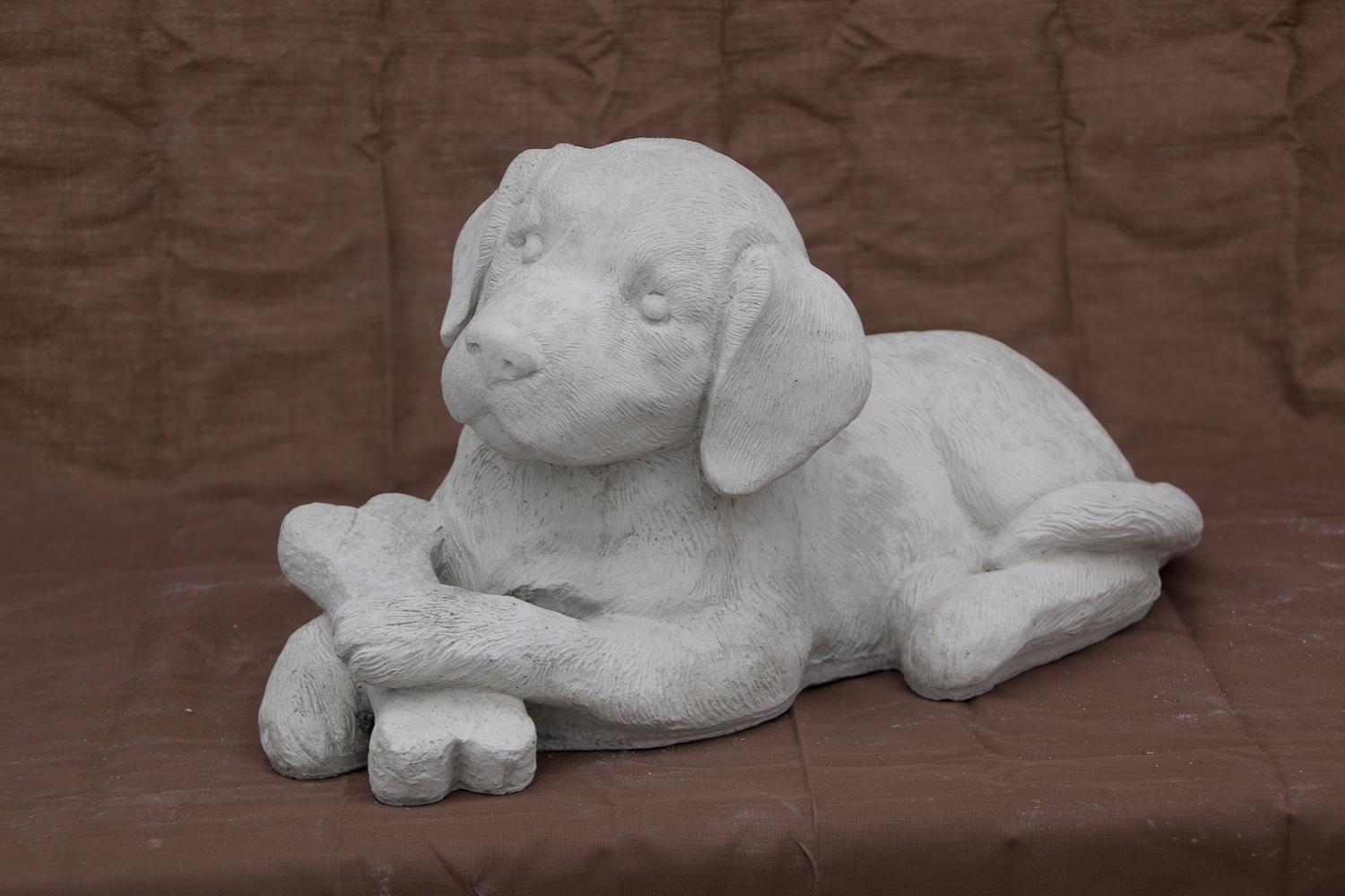 Pup with Bone - 14"