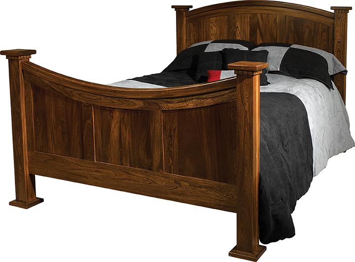 Lindholt Bed with curved headboard and footboard