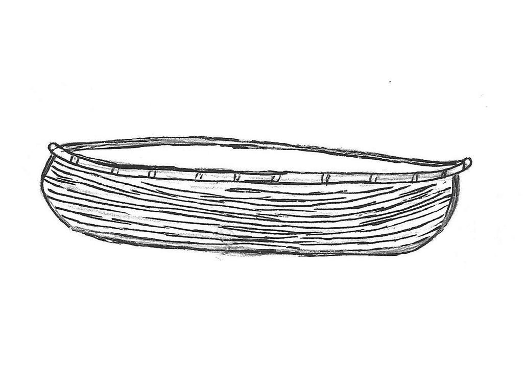Canoe - 4" high, 17" long