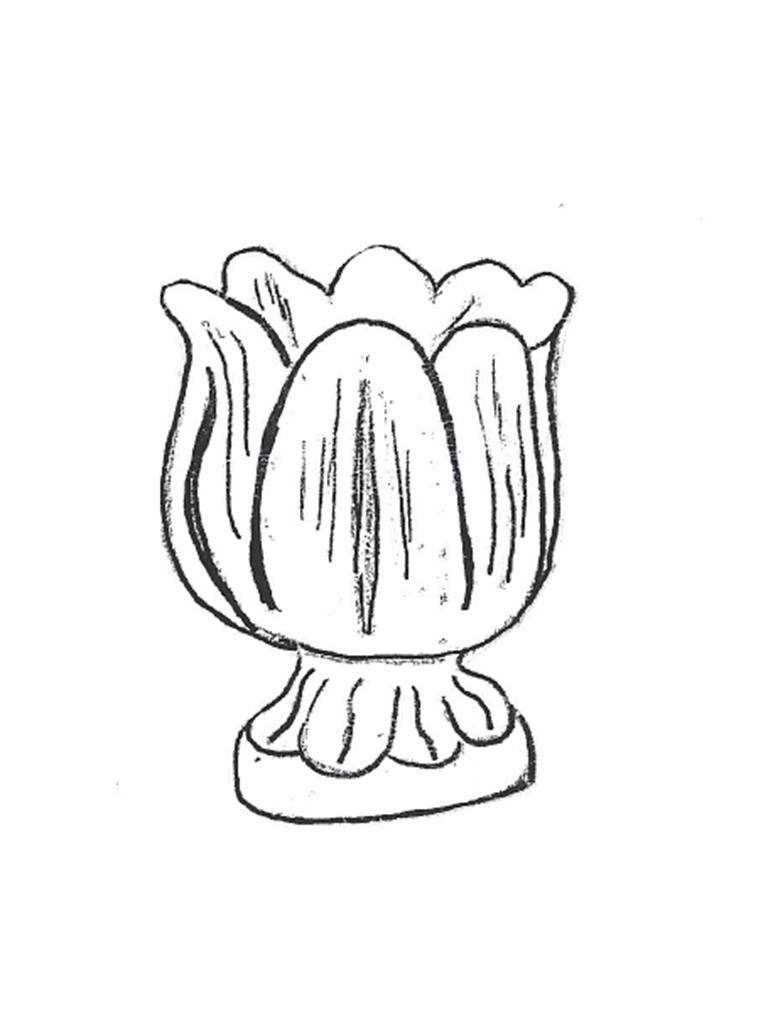 Tulip Planter - large, 14" diameter, 18" high 