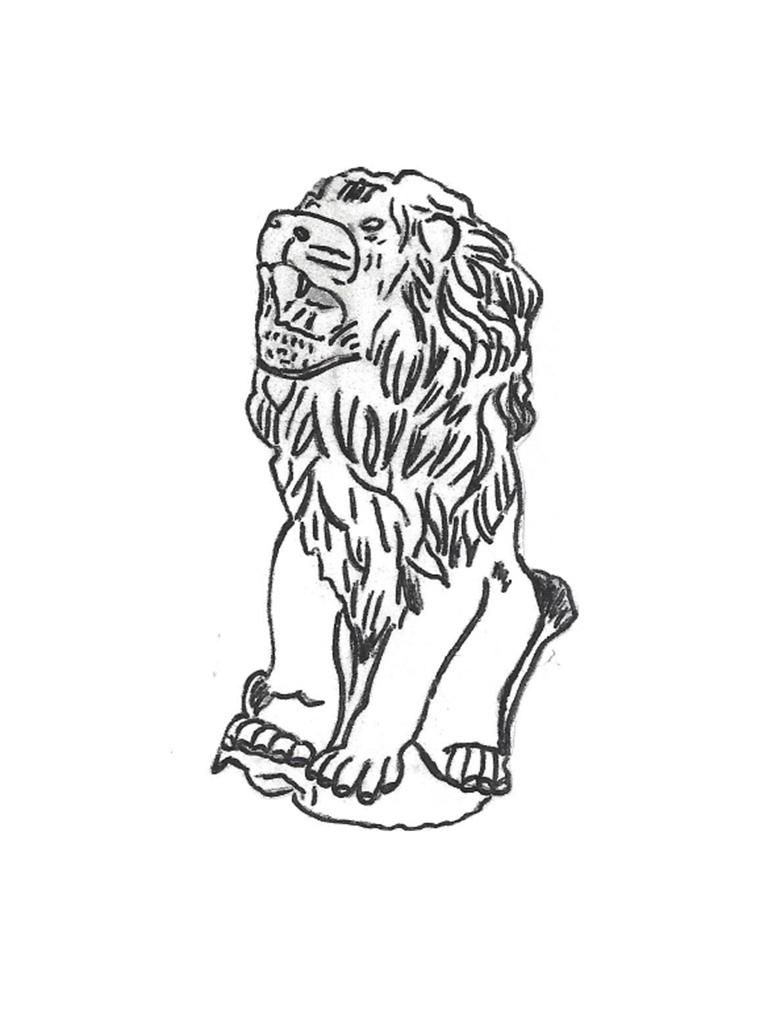 Lion - large, roaring - 29"