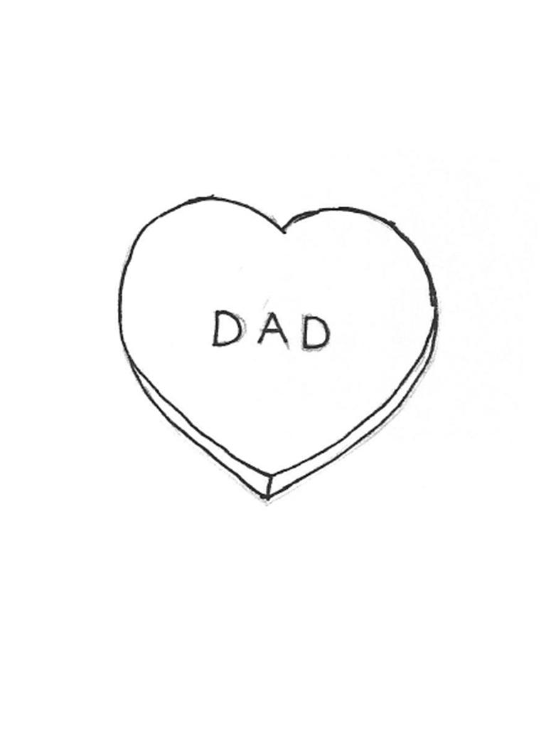 Dad Heart Stone - 18"